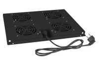 Модуль вентиляторный с 4-я вентиляторами для установки в напольные шкафы TRAY-60-BK SH-05C ND-05C глубиной 600мм черн. (RAL 9004)  8612c