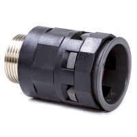 Муфта труба-коробка с металлической резьбой DN 29мм М32х1.5 полиамид черн.  PAS29M32N