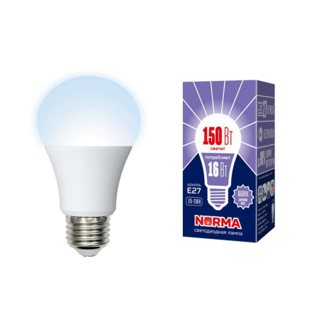 Лампа светодиодная LED-A60-16W/DW/E27/FR/NR Norma 16Вт матовая E27 (упак. картон)  UL-00004025
