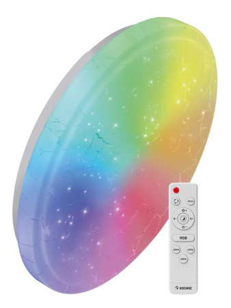 Светильник светодиодный PREMIUM FROST-RGB 75Вт 230В 3000-6500К 4400лм IP40 495х85мм настенно-потолочный управляемый с пультом ДУ с RGB подсветкой  KSFrosRGB75W