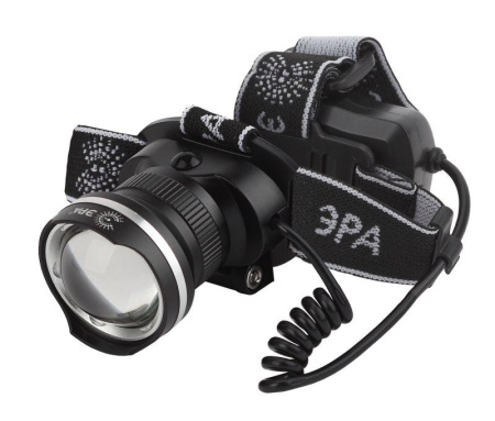 Фонарь аккумуляторный налобный GA-806 CREE 5Вт регулир. фокус литиевый аккум. 2.5А.ч алюм. USB пластик. (кор.)  Б0039626