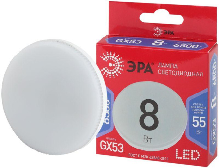 Лампа светодиодная RED LINE LED GX-8W-865-GX53 R 8Вт GX таблетка 6500К холод. бел. GX53  Б0045333