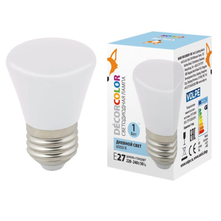 Лампа светодиодная LED-D45-1W/6000K/E27/FR/С BELL Колокольчик 1Вт матовая 6000К холод. бел. E27 декоративная (упак. картон)  UL-00005804