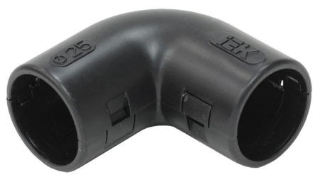 Поворот открывающийся на 90град. CI25G черн. (уп.5шт)  CTA10D-CIG25-K02-005