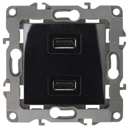 Устройство зарядное USB 12-4110-06 5В-2100мА черн. ЭРА Б0027496