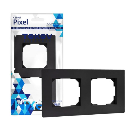 Рамка 2-м Pixel универс. карбон  TKE-PX-RM2-C14