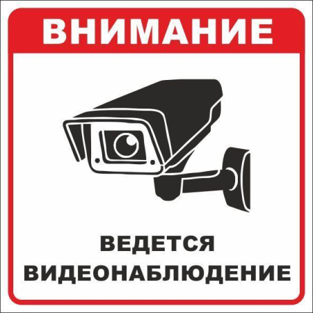 Знак безопасности "Ведется видеонаблюдение" 200х200мм пленка самоклеящаяся  an-6-01