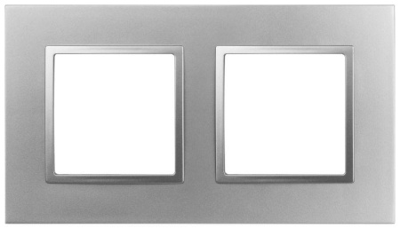 Рамка 2-м Elegance 14-5012-03 Classic алюм.  Б0060578