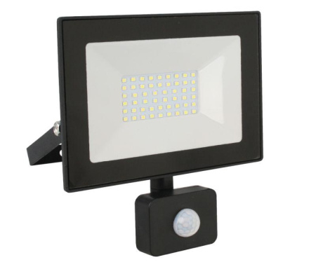 Прожектор светодиодный с датчиком LFL-3002S C02 30Вт 230В 6500К черн.  13330