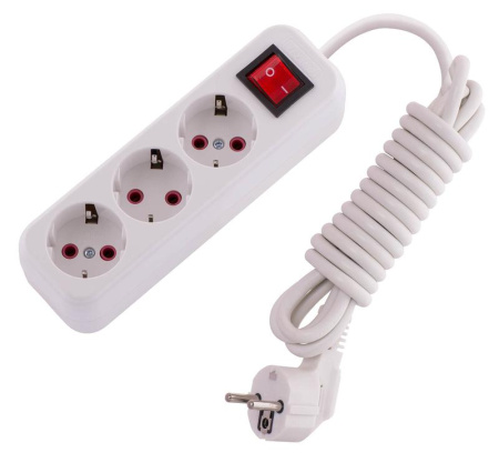 Удлинитель 3х3м с заземл. 16А IP20 Lila с выкл.  720-0303-302