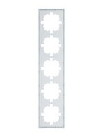 Рамка 5-мест. горизонт. ZIMA бел.  704-0200-150
