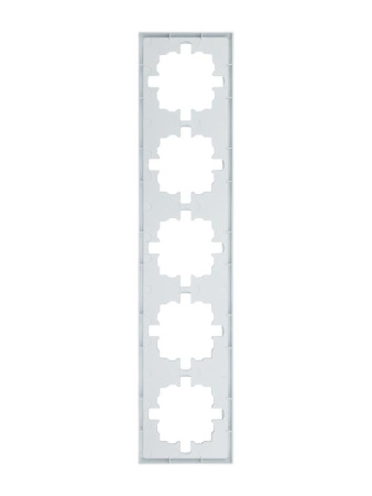 Рамка 5-мест. горизонт. ZIMA бел.  704-0200-150