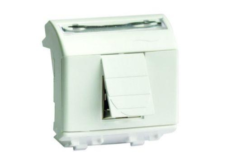 Розетка компьютерная СП 2мод. Brava RJ45 кат.5E сл. кость  75655S