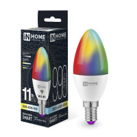 Лампа светодиодная LED-СВЕЧА-RGBW-SMART 11Вт 230В димм. E14 3000-6500К 990лм  4690612050041