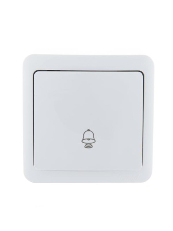 Кнопка звонка 1-кл. 1п ОП Viola 10А IP20 бел.  751-0200-103