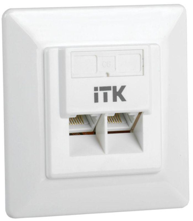 Розетка компьютерная 2-м СП RJ45 кат.6 UTP  CS2-1C06U-2-1