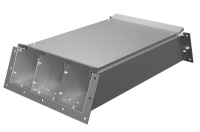 Короб кабельный 1.5мм ККБ-3УВП-0.2/0.5 трехканал. рамка 4мм гор. оцинк.; обшивка оцинк.  KKB.3UVP.25.15.HDZ/ZN