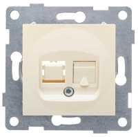 Розетка телефонная 1-м СП Ugra RJ12 механизм беж.  С11Т1-003