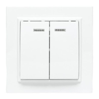 Выключатель 2-кл. СП Минск 10А IP20 с индикатором бел. Basic  ERV10-123-10