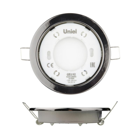 Светильник точечный GX53/H2 Black Chrome 10 Prom ультратонкий встраив. черн. хром. (уп.10шт)  UL-00005055