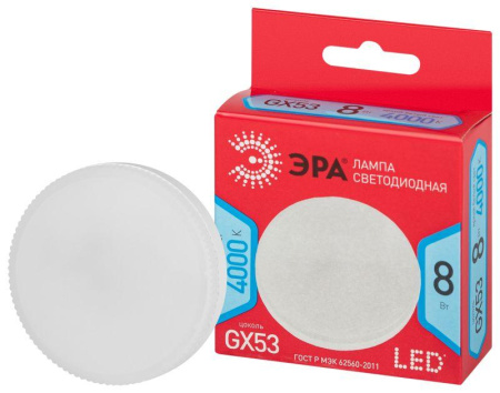 Лампа светодиодная RED LINE LED GX-8W-840-GX53 R 8Вт GX таблетка 4000К нейтр. бел. GX53  Б0052657