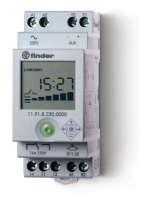 Фотореле модульное с фотоэлементом 011.02 цифровое реле времени монтаж на рейку 35мм 1CO 16А + 1доп.выход (для 19.91) 230В AC 1…150люкс 35мм фотореле IP20/фотоэлемент IP54  119182300000