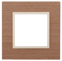 Рамка 1-м 14-5301-07 дерево Elegance ясень+сл. кость ЭРА Б0034566