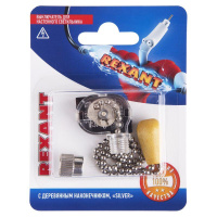 Выключатель для настенного светильника с деревянным наконечником Silver блист.  06-0244-A