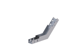 Лоток монтажный угловой 45град. вверх 50х50 сталь 1мм ЛУ45В.50.50.366.1.1 СОЭМИ Н0121350321