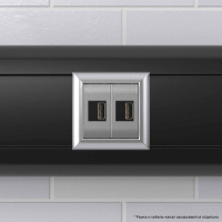 Устройство зарядное USB модульное 2мод. Avanti "Закаленная сталь"  4404542