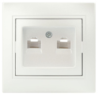 Розетка компьютерная 2-м СП Plano 1-304-06 RJ45 перламутр  Б0053988