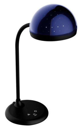 Светильник настольный KD-828 C02 LED 6.5Вт 230В 360лм сенс.рег.ярк. CCT RGB-ночник "Звездн. небо" черн.  13007