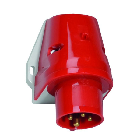 Вилка настенная 16А 4п 6ч 400В IP44 90х87 Quick Connect  24392