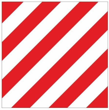 Знак "Негабаритное место" 300х300мм металл  zn-1-01