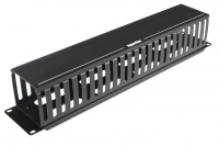 Организатор CM-2U-PL-COV кабельный с пласт. кольцами и крышкой 19дюйм 2U  16487