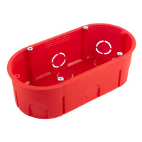 Коробка установочная СП двухместная 80-0540С безгалогенная (HF) 140х68х46  80-0540С