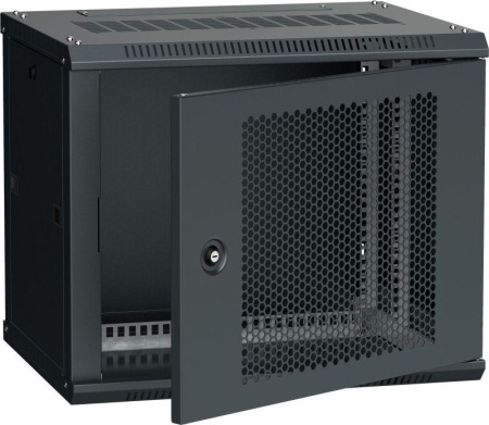 Шкаф LINEA W 6U 600х450мм перфорированная дверь RAL9005  LWR5-06U64-PF