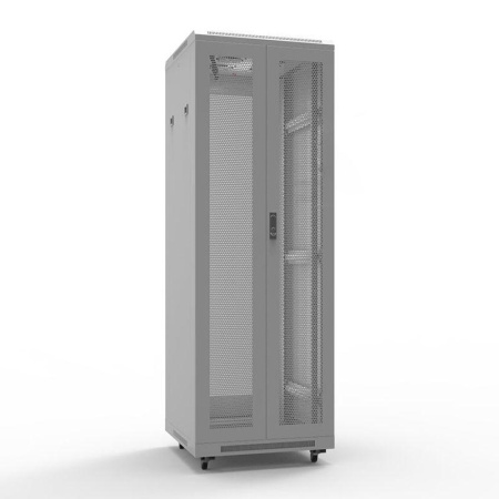 Шкаф напольный 19дюйм Standart 42U 800х1000мм передняя и задняя распашные перф. двери RAL7035  04-2364