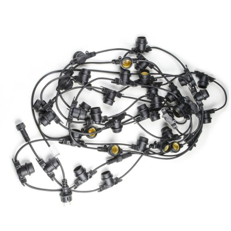 Гирлянда UDL-K111 80/E27/20M IP65 BLACK BELT-LIGHT Белт-Лайт 20м + 1.5м сетевой шнур. 80 патронов E27 шаг 25см черн.  UL-00006441