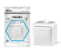 Переключатель 1-кл. ОП Dita IP54 10А 250В бел.  TKL-DT-P1-C01-IP54