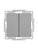 Выключатель 2-кл. СП Vesna механизм платина  742-3588-101