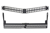 Панель коммутационная угловая 19дюйм наборная FTP 1U 48 портов черн.  27A-00-48-01BL