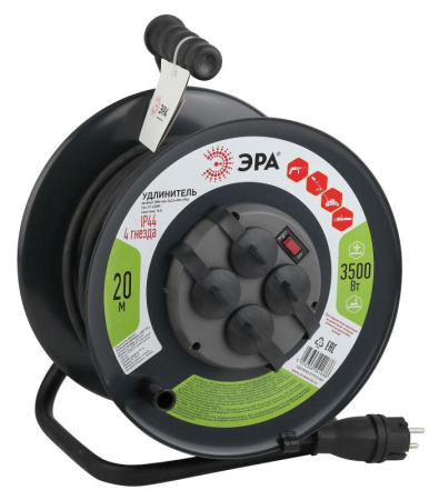 Удлинитель на метал. катушке 4х20м с заземл. 16А IP44 RMx-4es-3х2.5-20m-IP44(KG) КГ 3х2.5  Б0043057