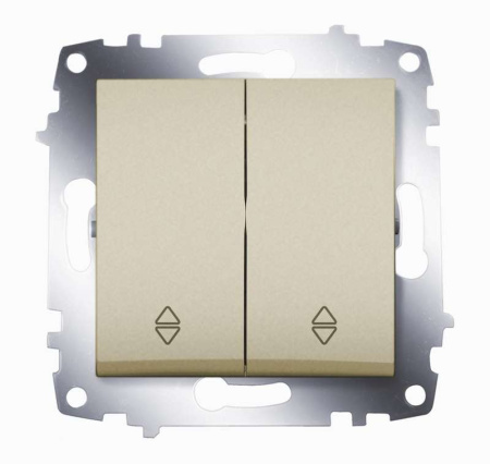 Переключатель 2-кл. СП Cosmo 10А IP20 (сх. 6) механизм титаниум  619-011400-211