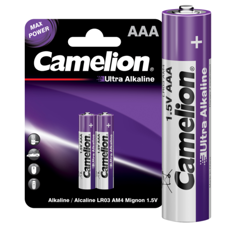 Элемент питания алкалиновый AAA/LR03 1.5В Ultra BL-2 (уп.2шт)  14983