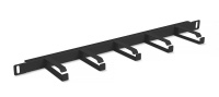 Органайзер горизонтальный 19дюйм 0.5U JB08-0.5U-BK 5 колец метал. черн. (RAL9004)  10628c