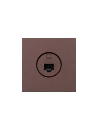 Розетка компьютерная 1-мест. СП ZIMA IP20 шоколад  704-7388-139
