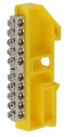 Шина PE "земля" на DIN-изоляторе ШНИ-6х9-10 NO-222-92-1 никелирован. Д желт.  Б0044141