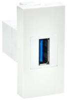 Розетка 1мод. USB A 3.0 РКЮ-10-00-П бел. PRIMER  PR-KK40D-RU-0-1-A3-K01