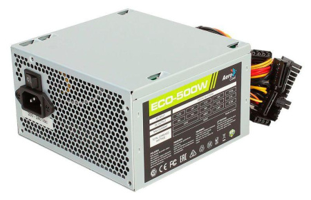 Блок питания ATX 500W ECO-500 (24+4pin) 120мм fan 3xSATA RTL  1170085